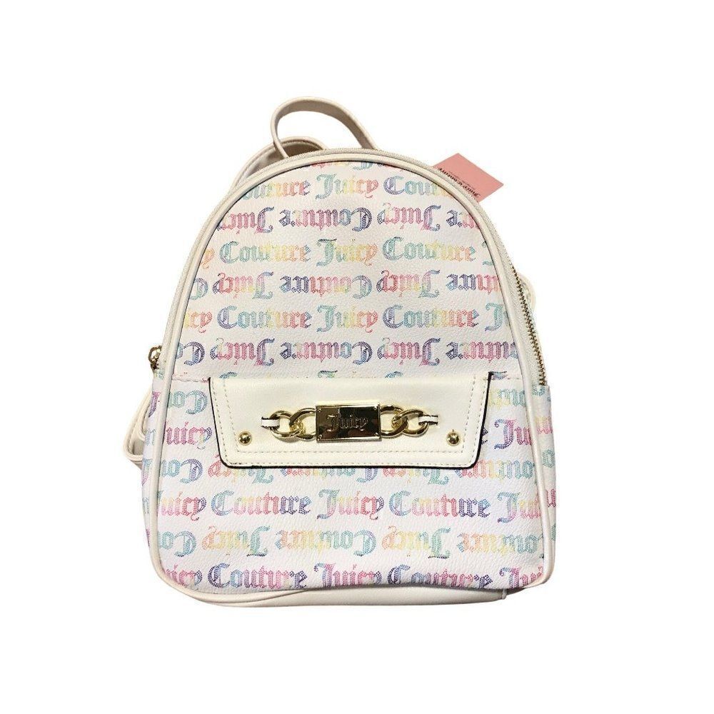 Juicy Couture Rainbow White Off the Chain Backpack Small